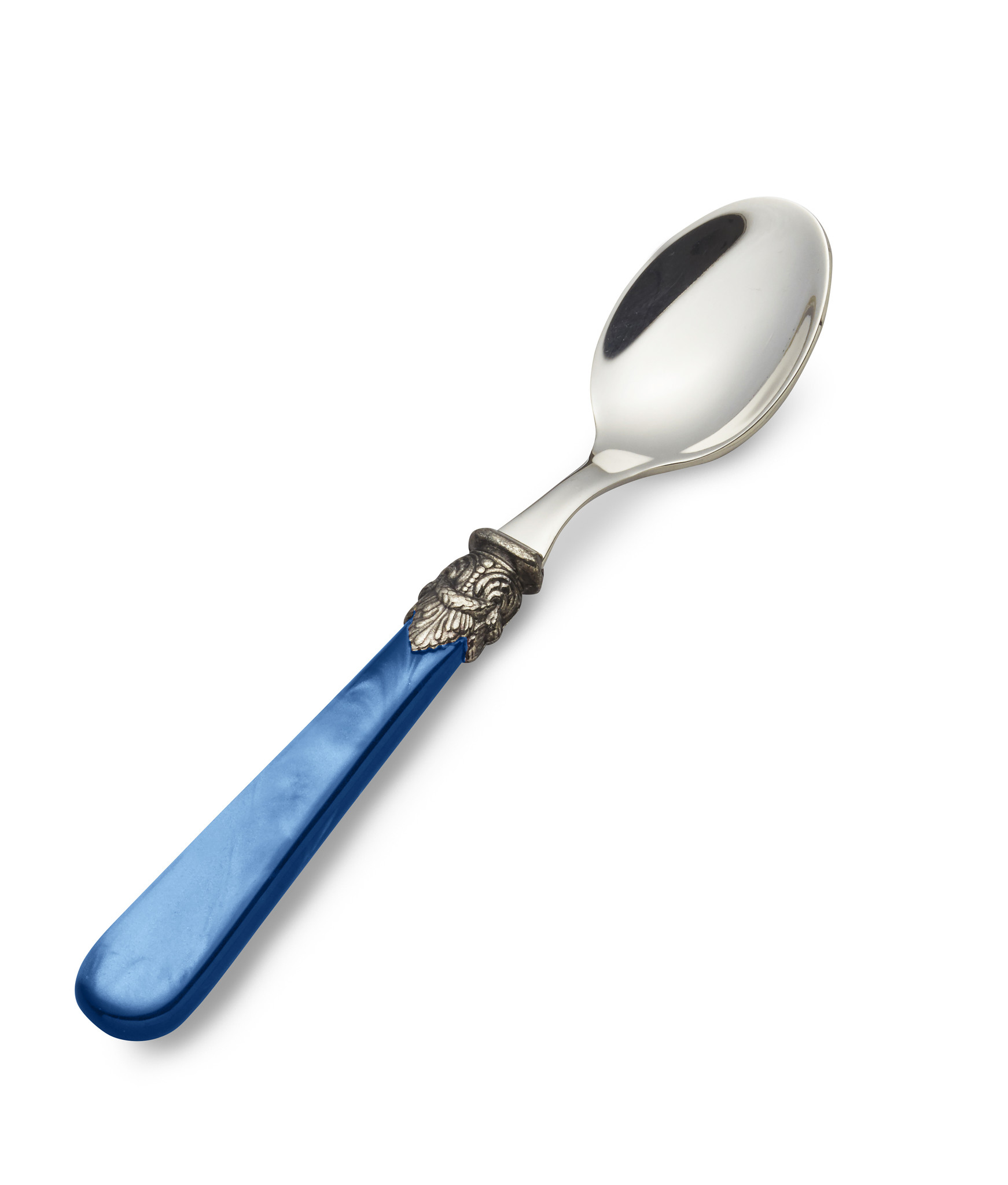 Cucharilla de té, pequeña, con mango Azul (nácar)