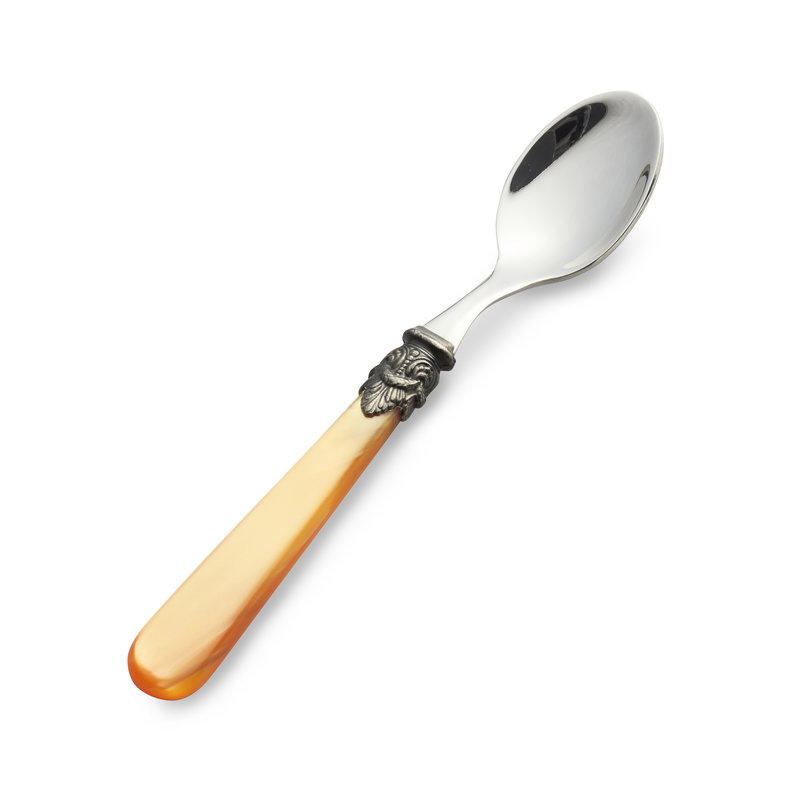 Teelöffel / Kaffeelöffel, Orange mit Perlmutt (13,5 cm)