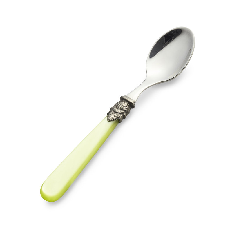 Theelepel / Koffielepel, Lichtgroen met Parelmoer (13,5 cm)