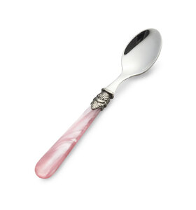 Kleine theelepel, roze (parelmoer)