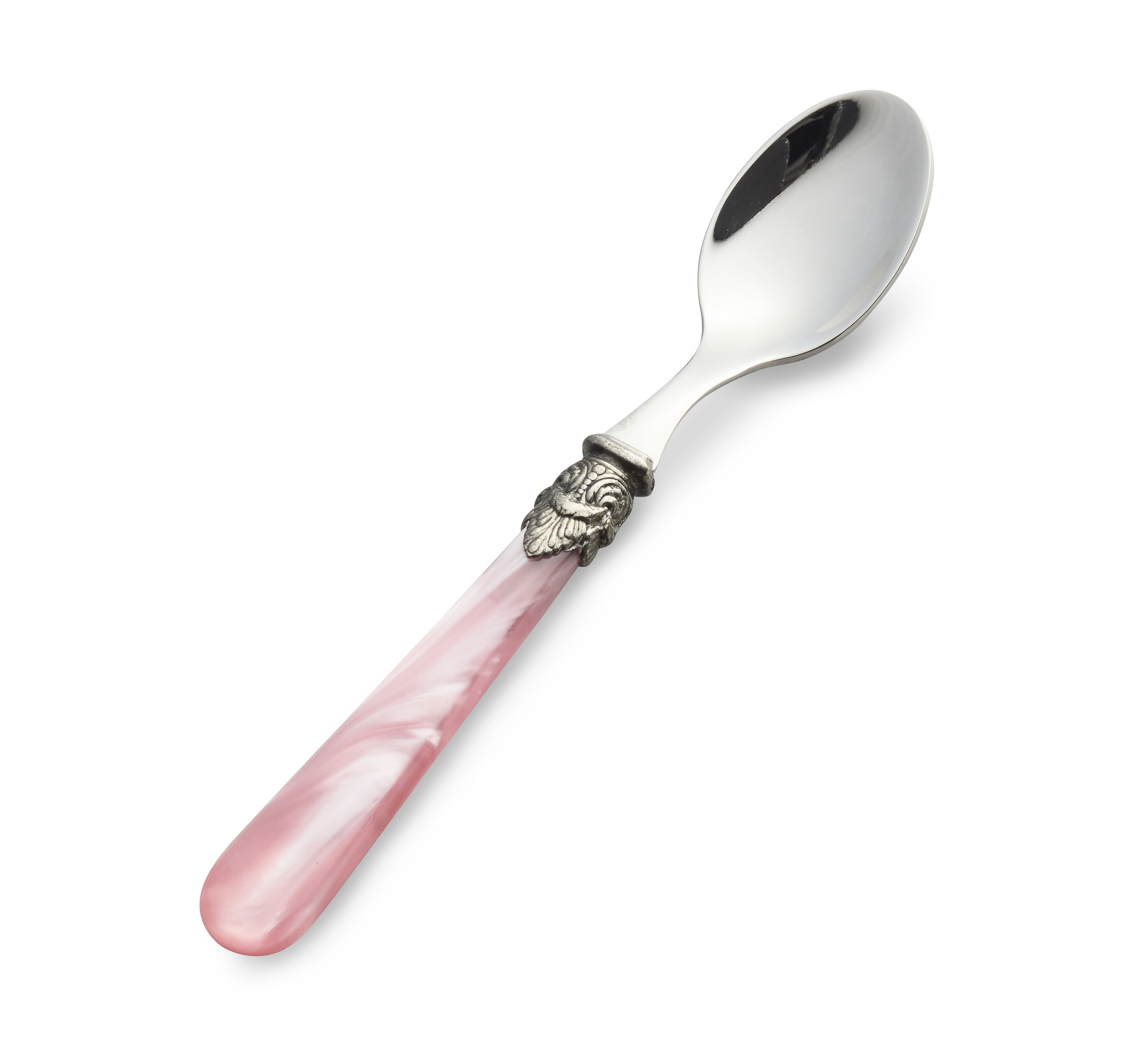 Cuillère à Thé, petite, avec manche Rose (nacré)