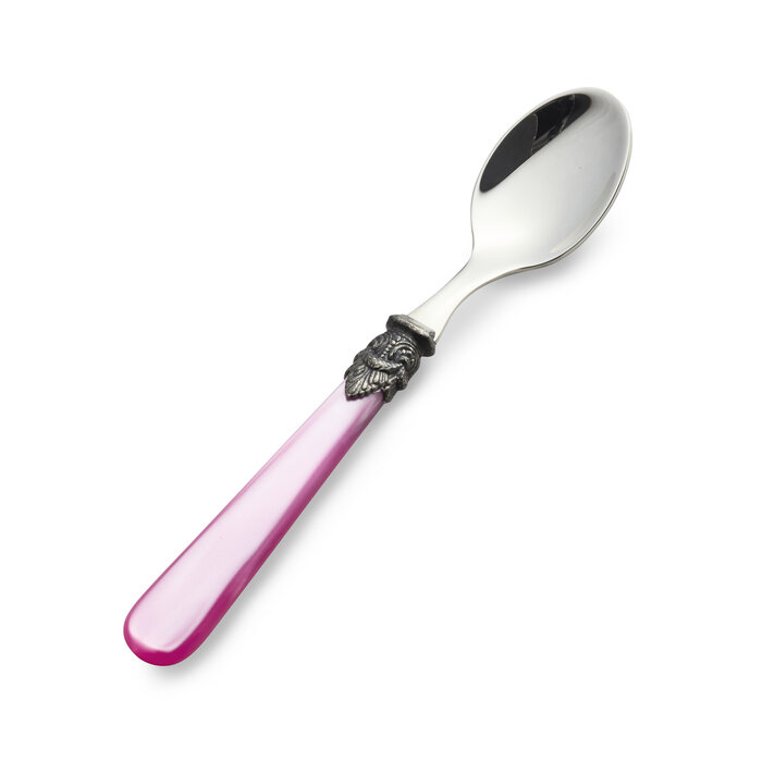 Theelepel klein, met Fuchsia handvat (parelmoer), EME Napoleon