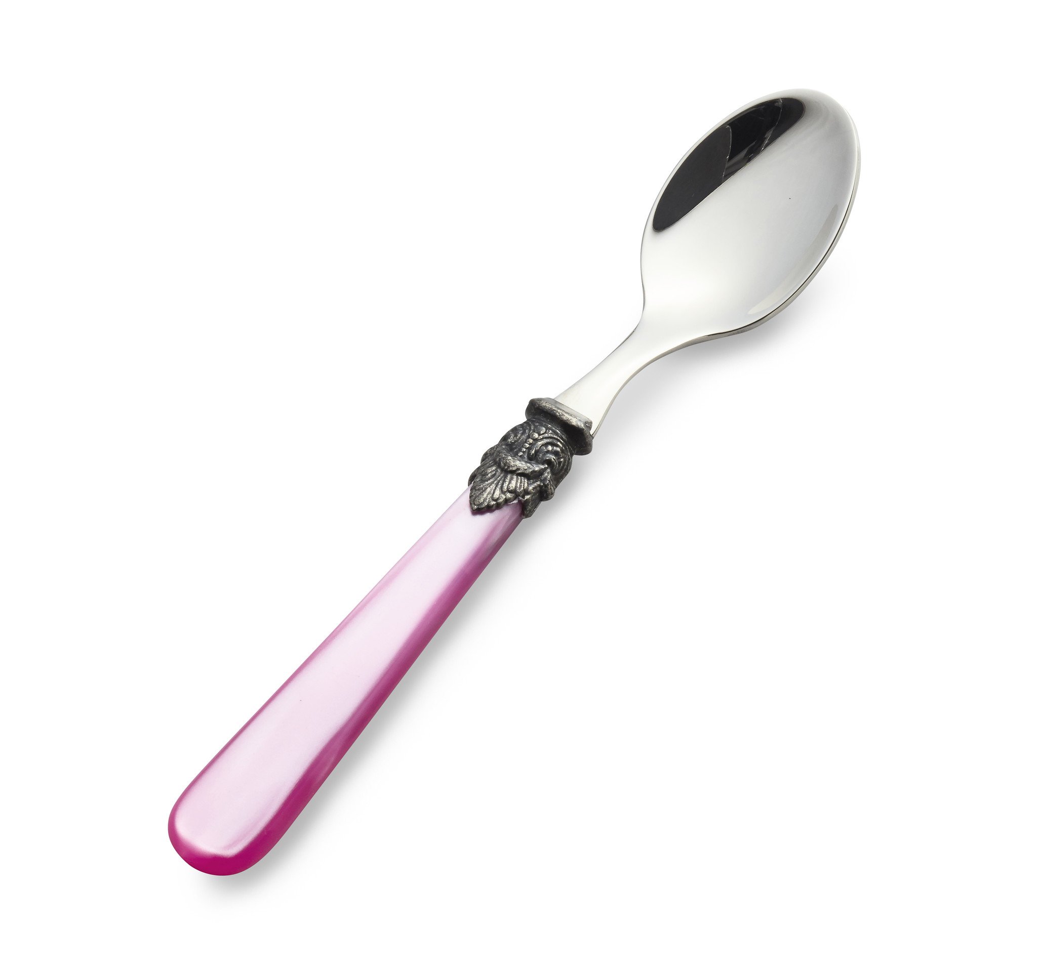 Theelepel klein, met Fuchsia handvat (parelmoer), EME Napoleon