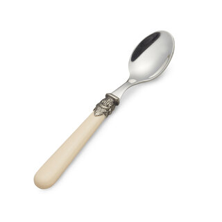 Theelepel, klein, Ivoor (mat)
