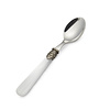 Teaspoon / Coffee spoon, White with Mother of Pearl (5,3 inch)