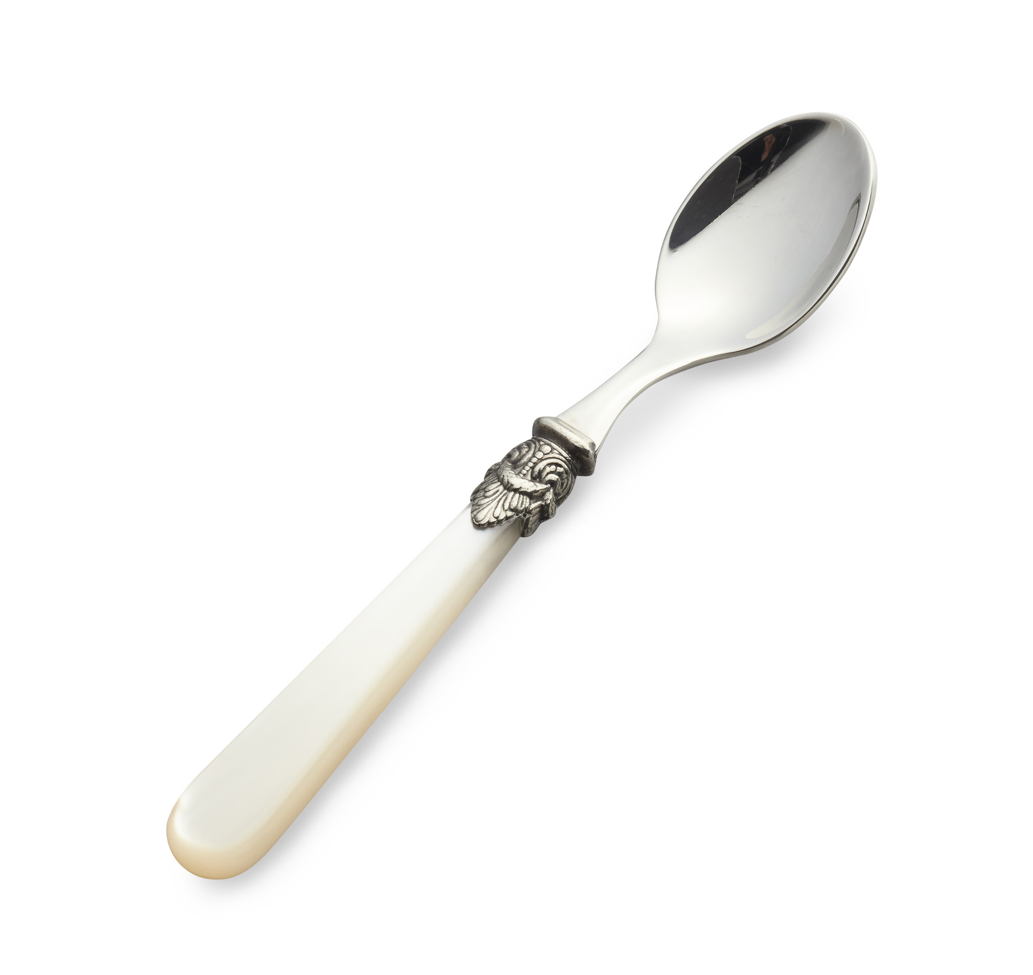 Teaspoon, small, with Ivory handle (mother-of-pearl sheen)