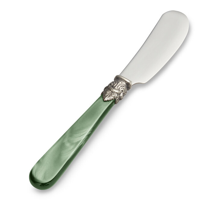 Butter knife, Green (mother-of-pearl), 5,3 inch