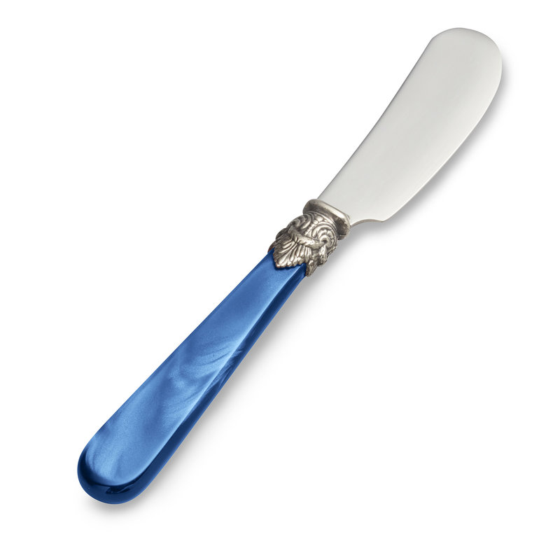 Butter Knife / Tapas Knife, Blue with Mother of Pearl (5,3 inch)