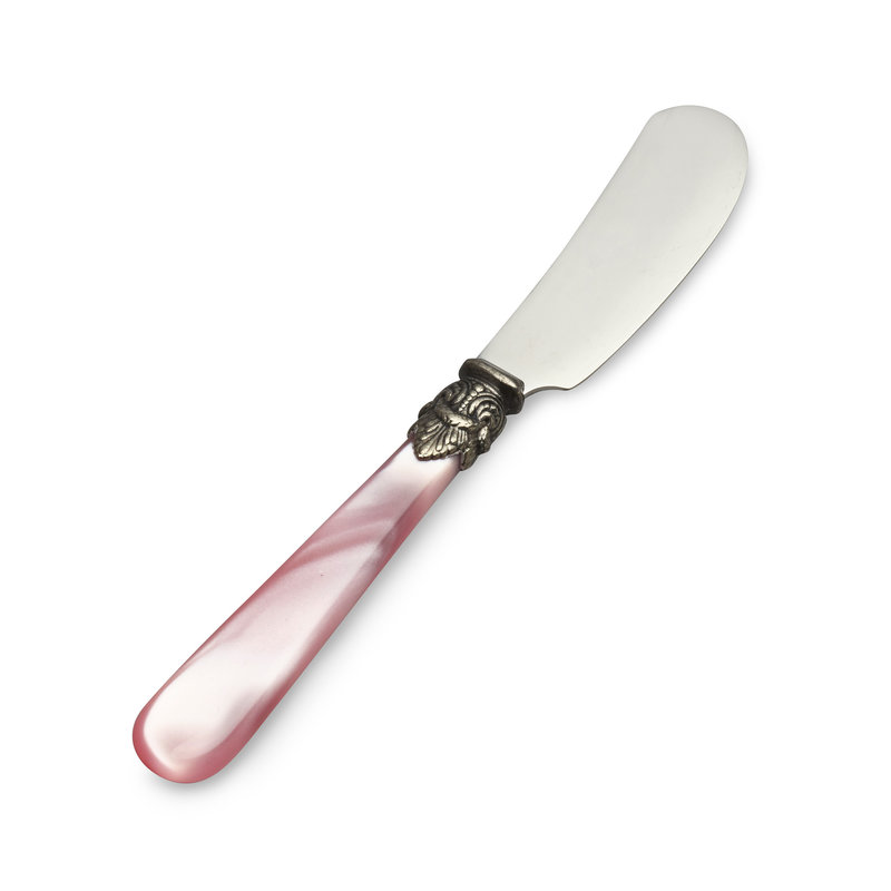 Buttermesser / Tapasmesser, Rosa mit Perlmutt, (13,5 cm)