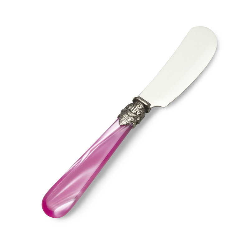 Botermesje / Tapasmesje, Fuchsia met Parelmoer (13,5 cm)