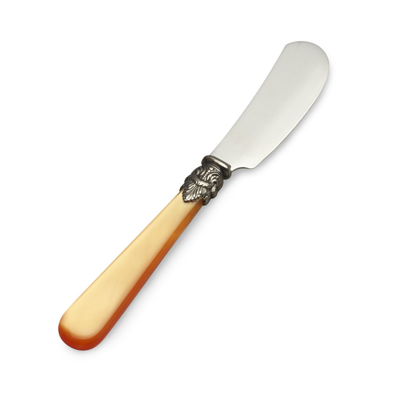 Buttermesser / Tapasmesser, Orange mit Perlmutt (13,5 cm)