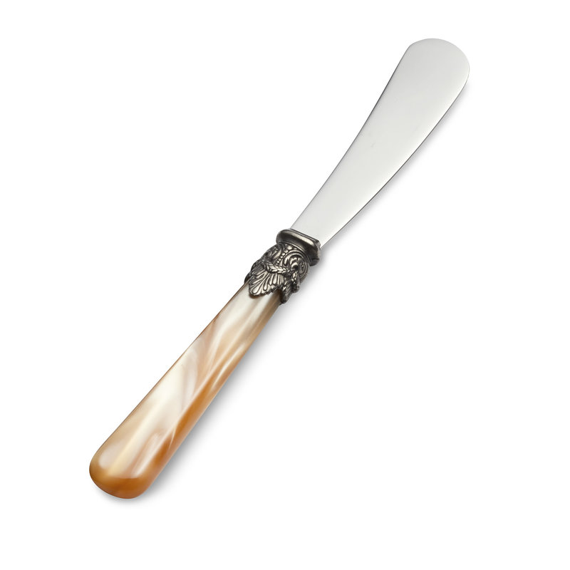 Butter Knife / Tapas Knife, Honey with Mother of Pearl (7,1 inch)
