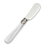 Butter Knife / Tapas Knife, White  with Mother of Pearl, (5,3 inch)