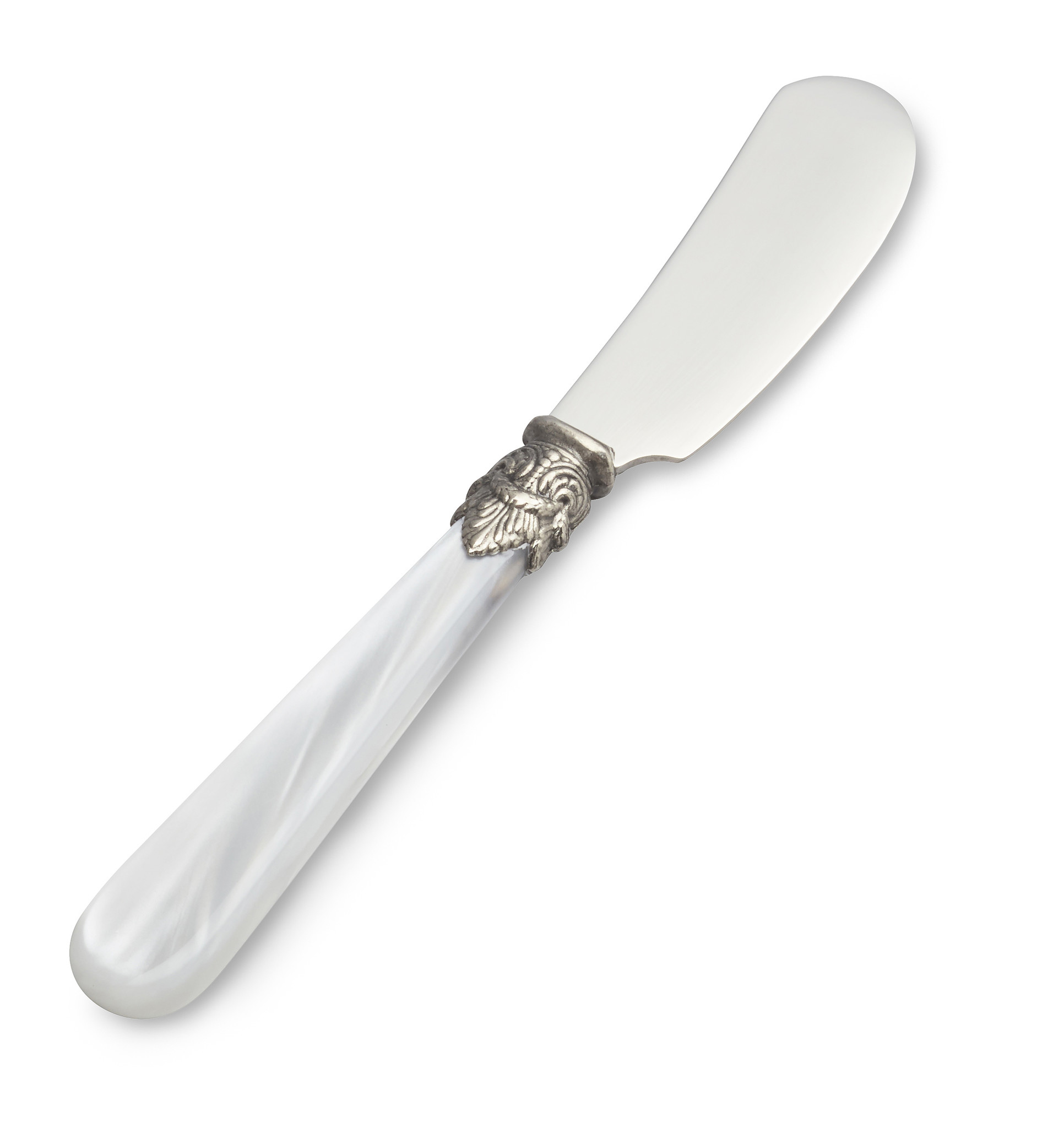 Butter knife, White (mother-of-pearl), 5,3 inch