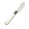 Buttermesser / Tapasmesser, Elfenbein mit Perlmutt (13,5 cm)