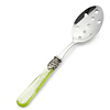 Serving Spoon with holes, Light Green with Mother of Pearl
