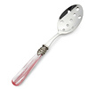 Serving Spoon with holes, Pink with Mother of Pearl