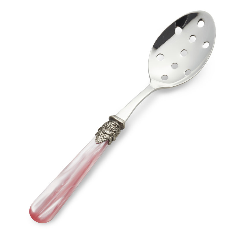 Cuchara para servir con agujeros, Rosa con Nácar