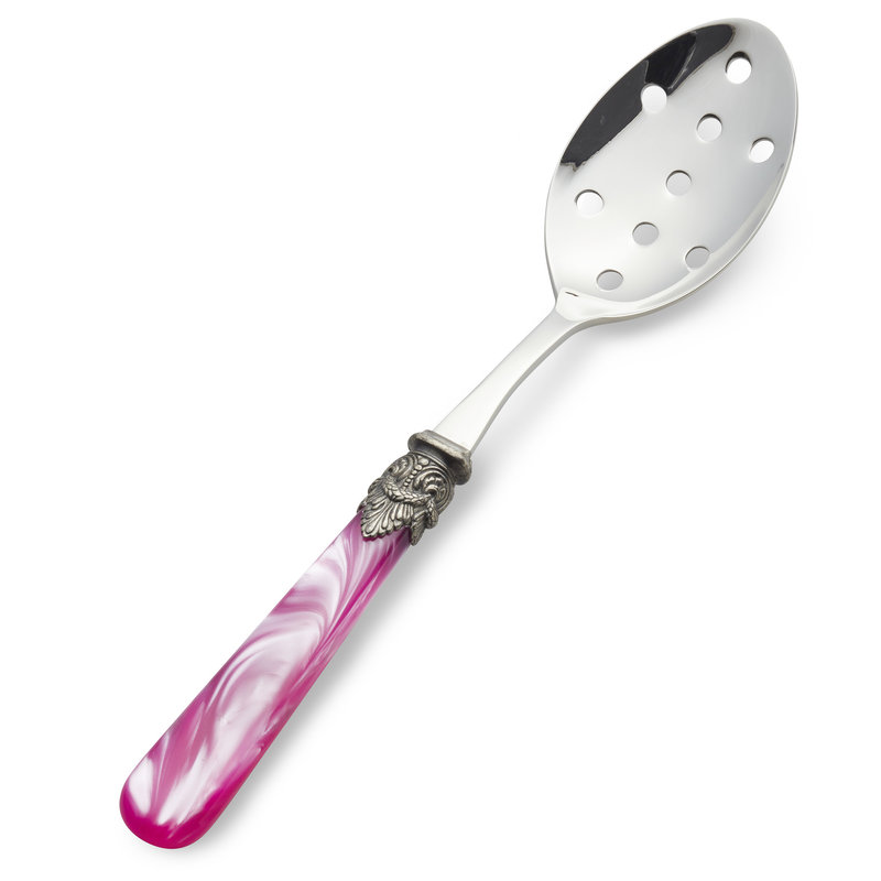 Opscheplepel met gaatjes, Fuchsia met Parelmoer