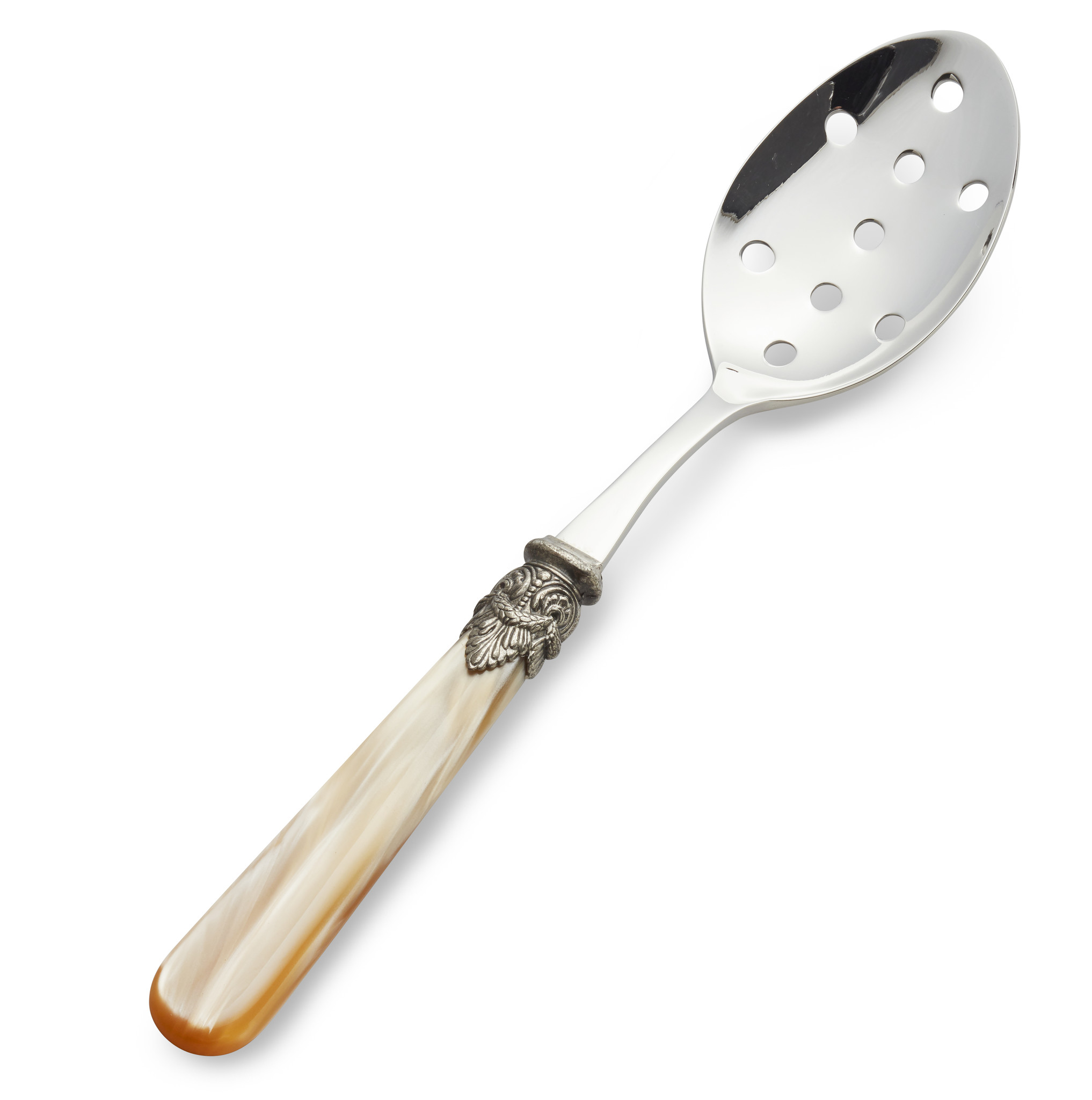 Slotted serving spoon, Honey Gold (mother-of-pearl sheen)