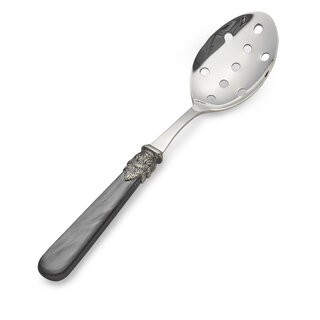 Slotted serving spoon, Black (mother-of-pearl)