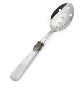 Slotted spoon, white (mother-of-pearl)