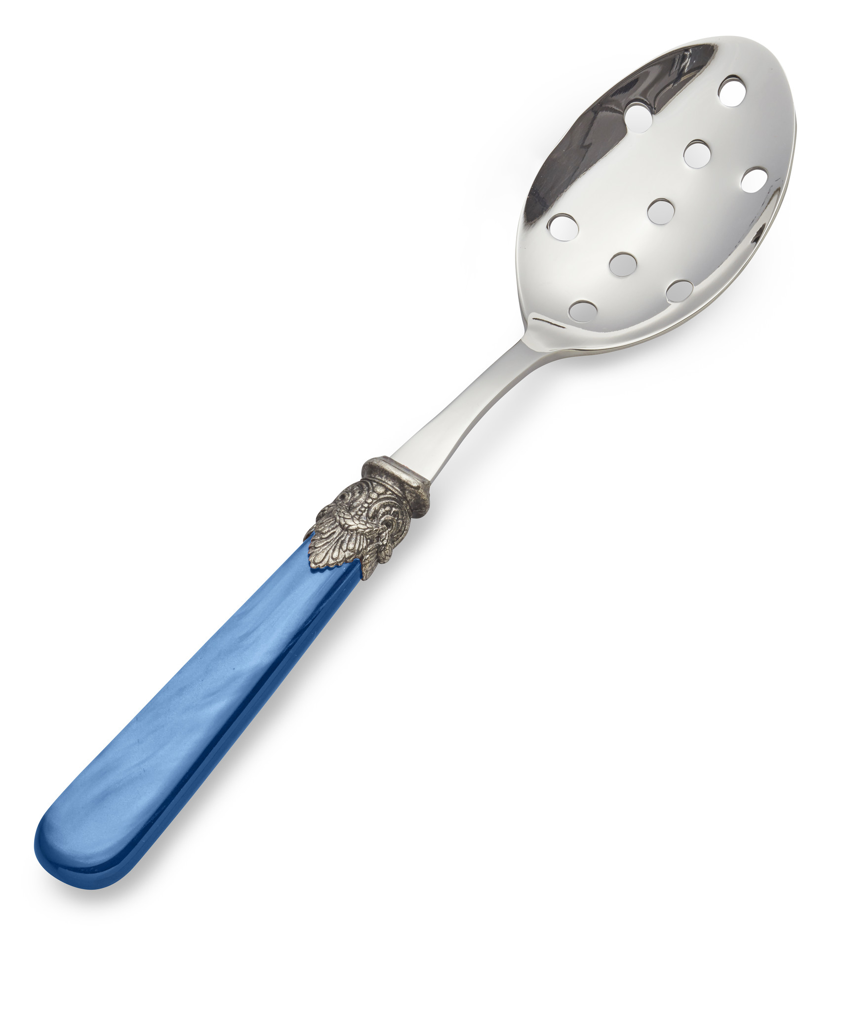 Slotted serving spoon, Blue (mother-of-pearl)