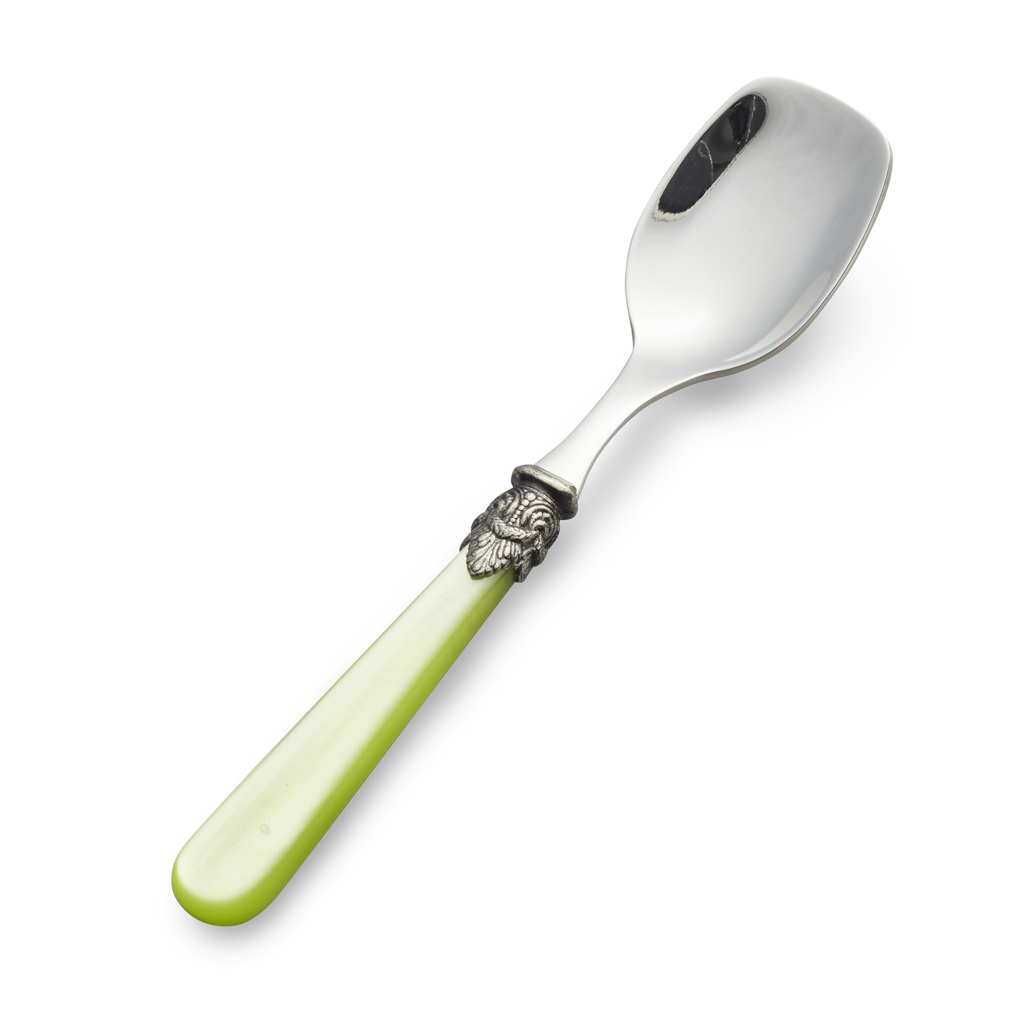 Ice Cream Spoon, with Light Green handle (mother-of-pearl sheen)