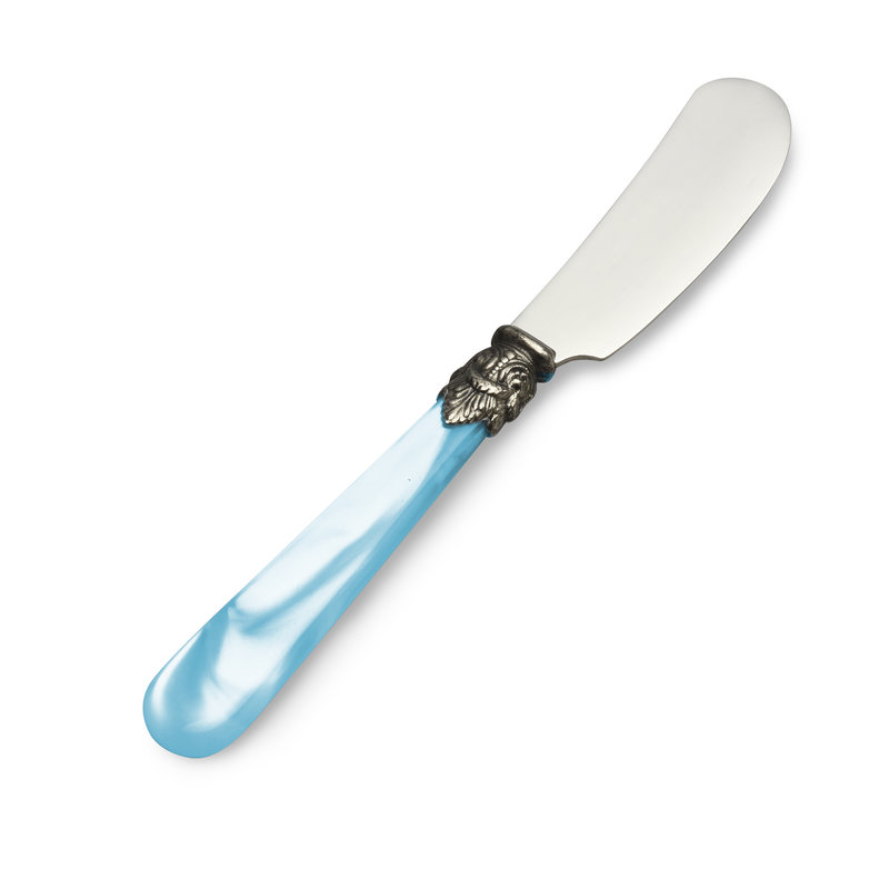 Buttermesser / Tapasmesser, Hellblau mit Perlmutt (13,5 cm)