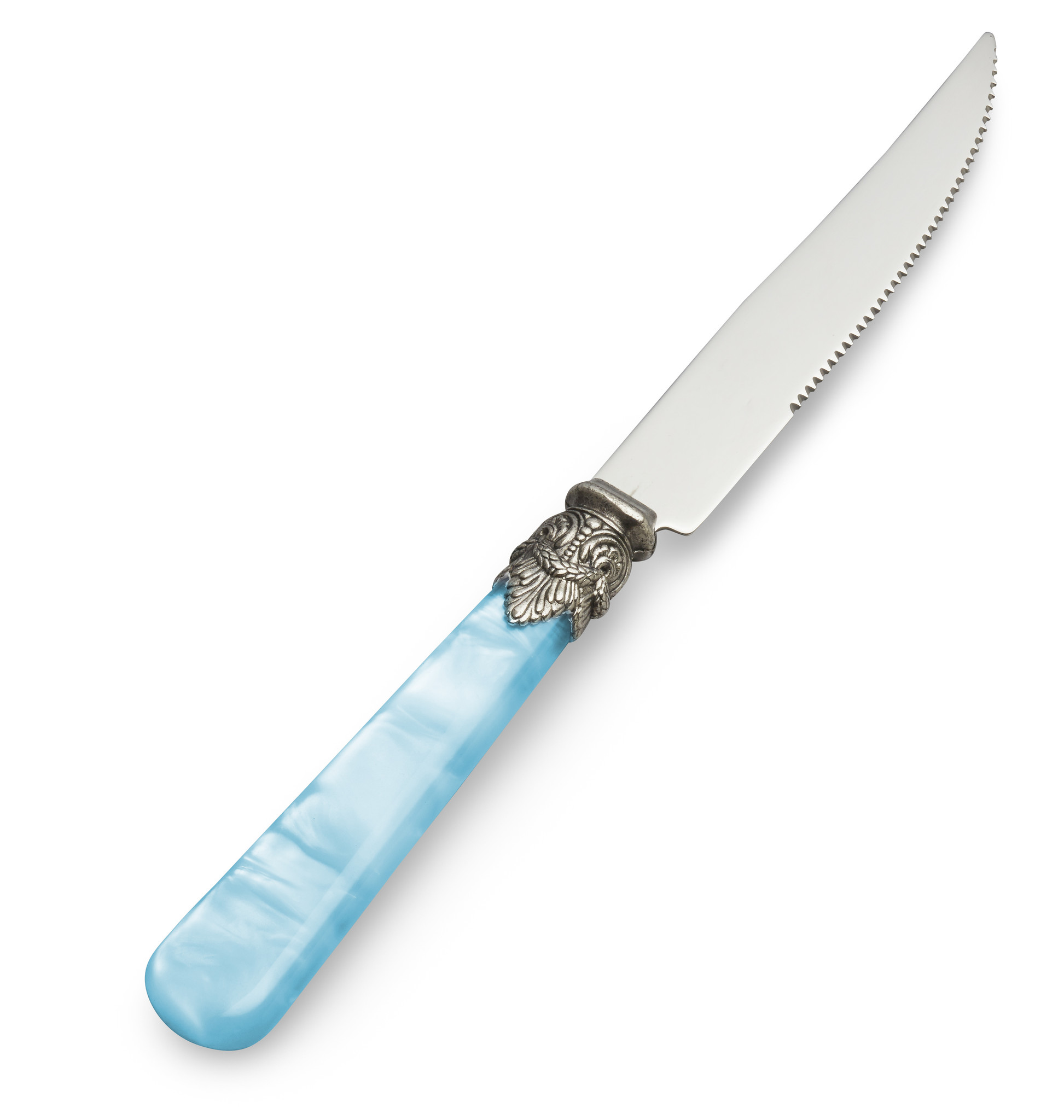 Steak Knife, Light Blue (mother-of-pearl sheen)