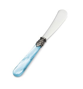 Großes Buttermesser, Hellblau (Perlmutt)
