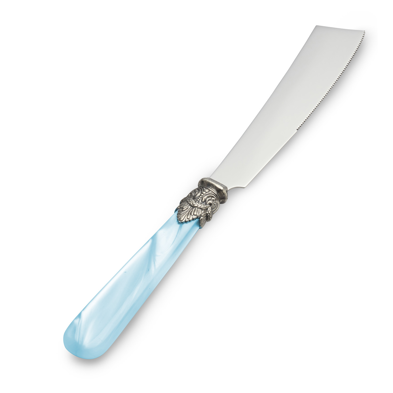 Cuchillo para Bizcocho Azul Claro con Nácar