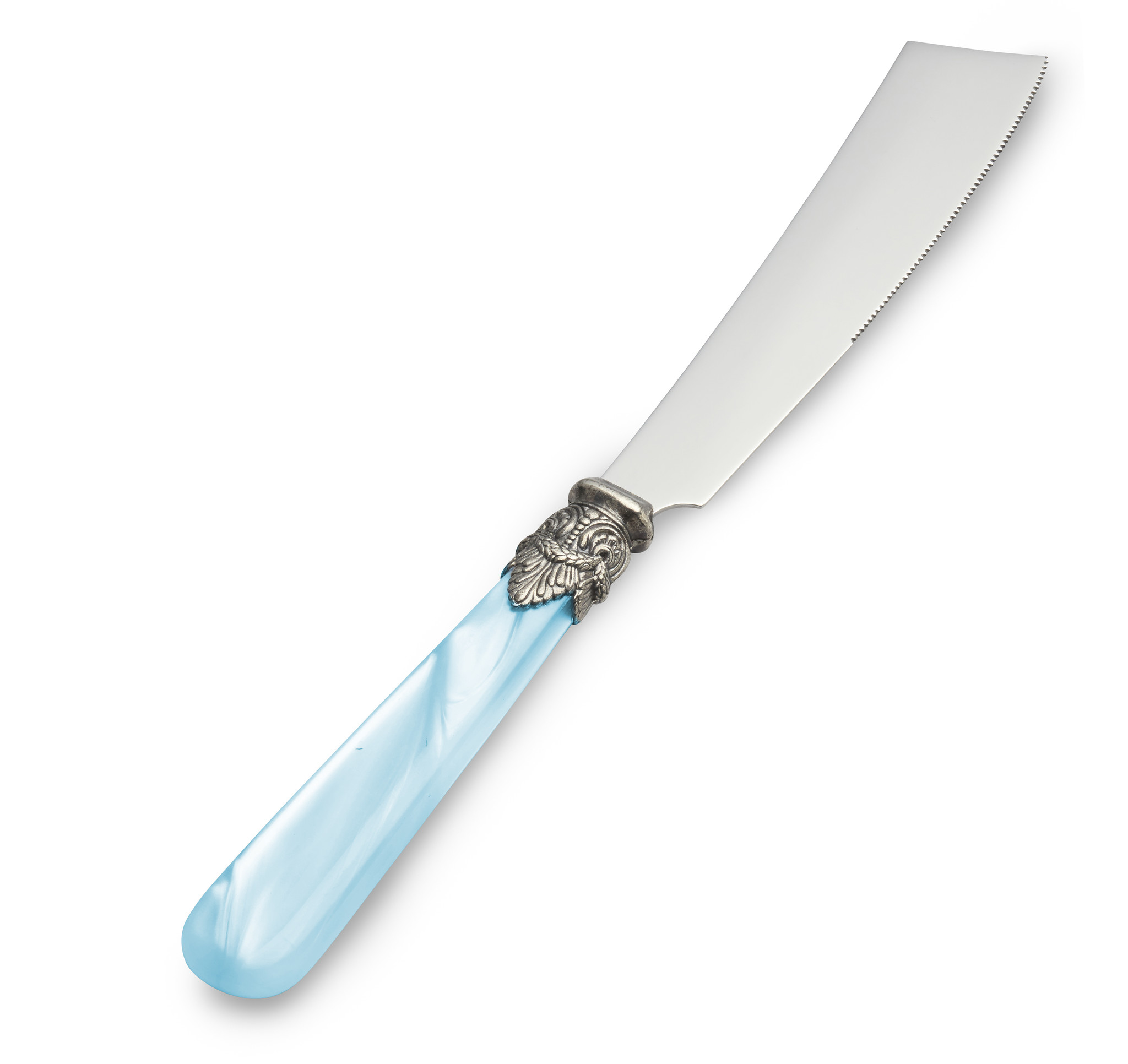 Couteau à gâteaux, Bleu Clair (nacré)