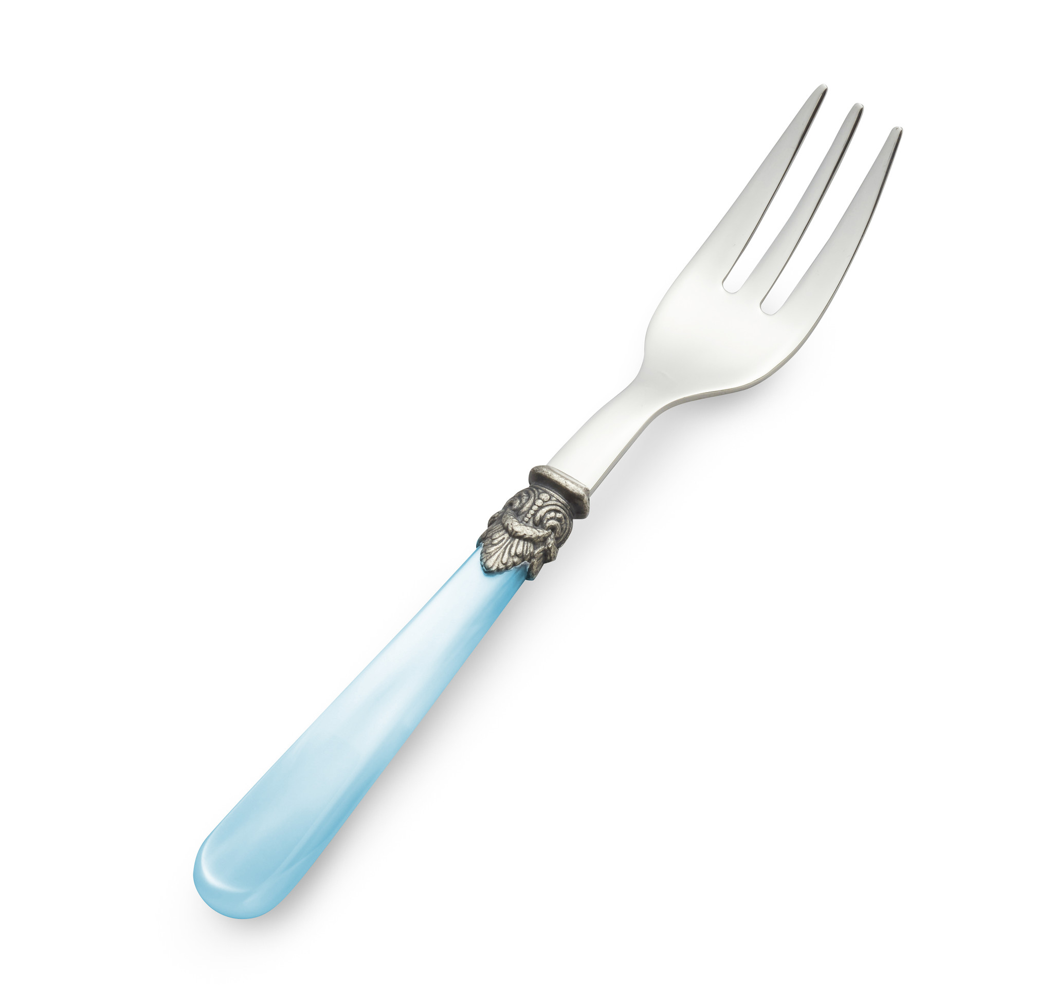 Cake fork, Light Blue (mother-of-pearl)
