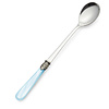 Long Drink Spoon / Sorbet Spoon, Light Blue with Mother of Pearl (8,5 inch)