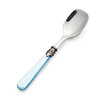 Cuillère  Glace, avec manche Bleu Clair (éclat nacré)
