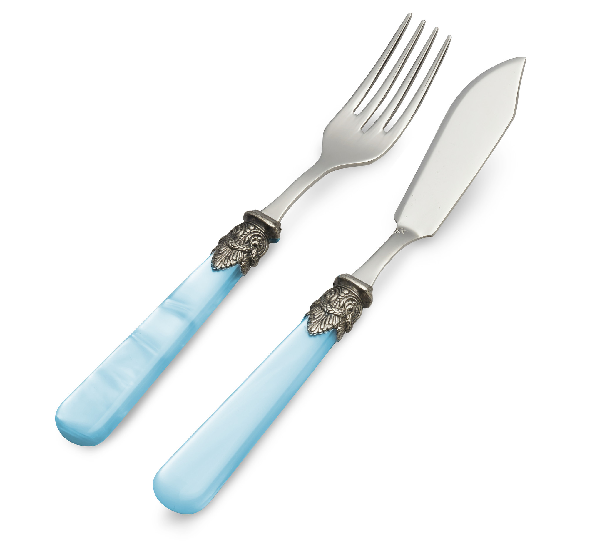 Ensemble de Couverts, Bleu Clair (éclat nacré), pour le Poisson - MAINTENANT 1 + 1 GRATUIT