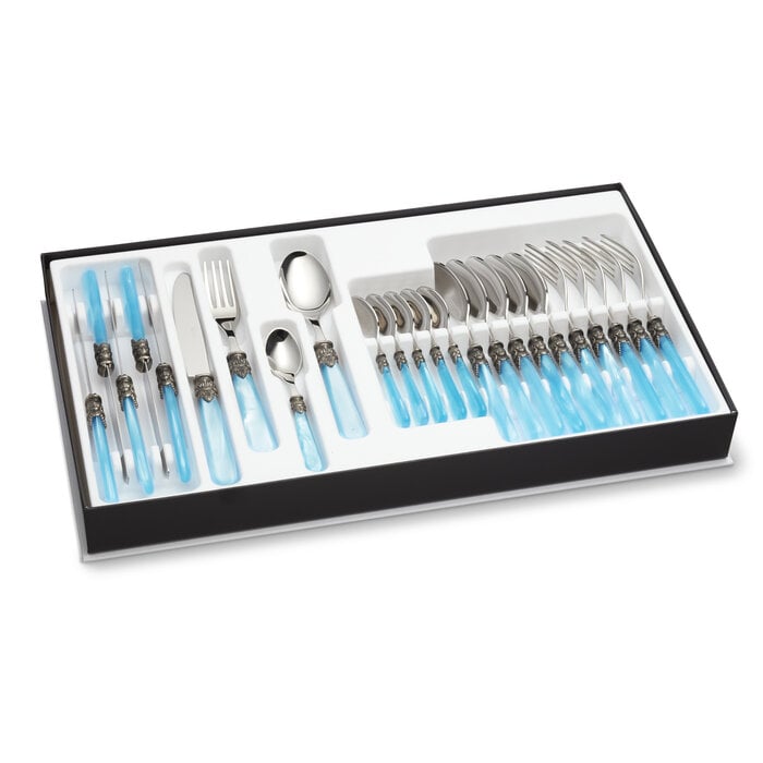 Coffret de couverts, Bleu Clair (nacré)