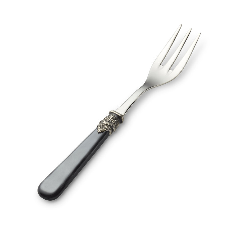 Serving Fork Black with Mother of Pearl