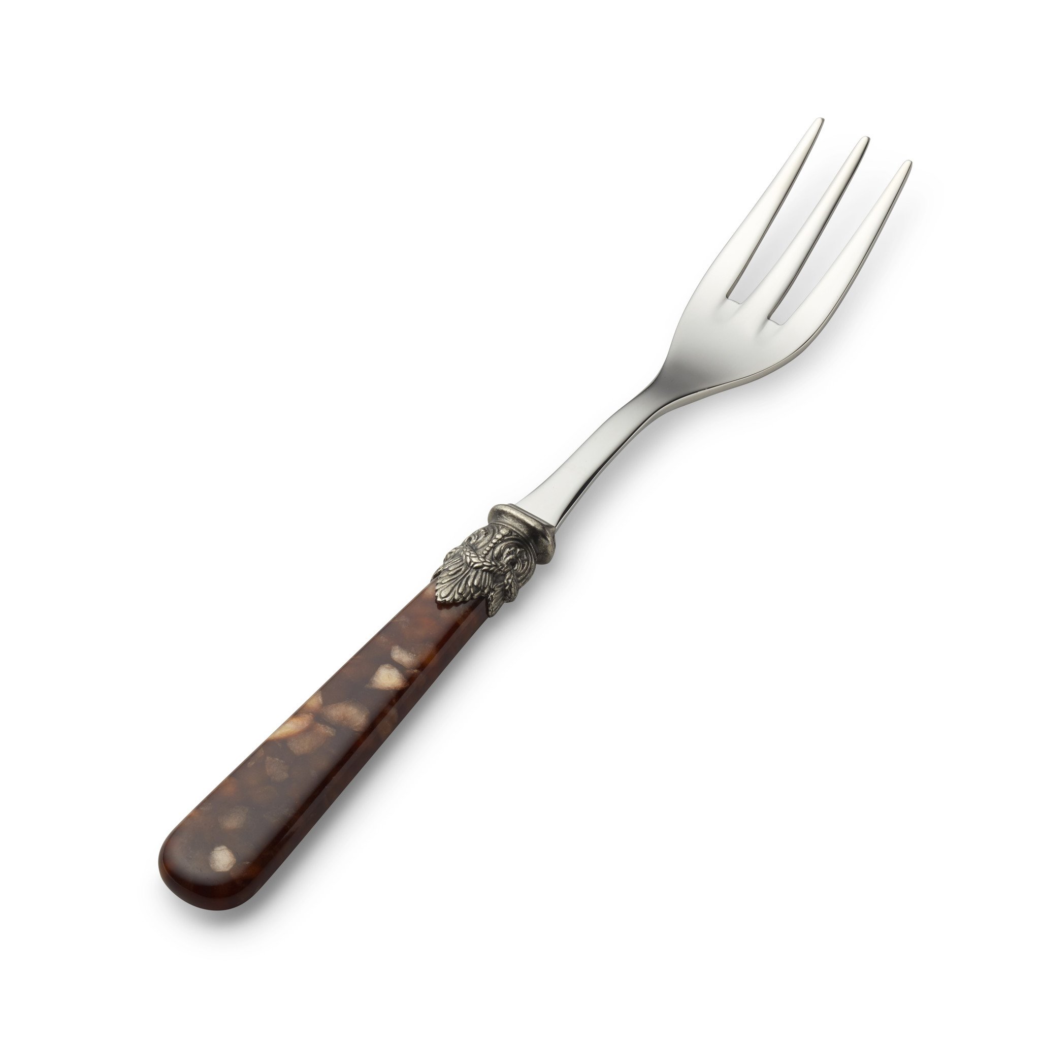 Serving fork, Brown (turtle motif)