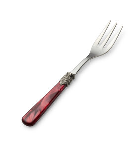 Serving fork, red (mother-of-pearl)