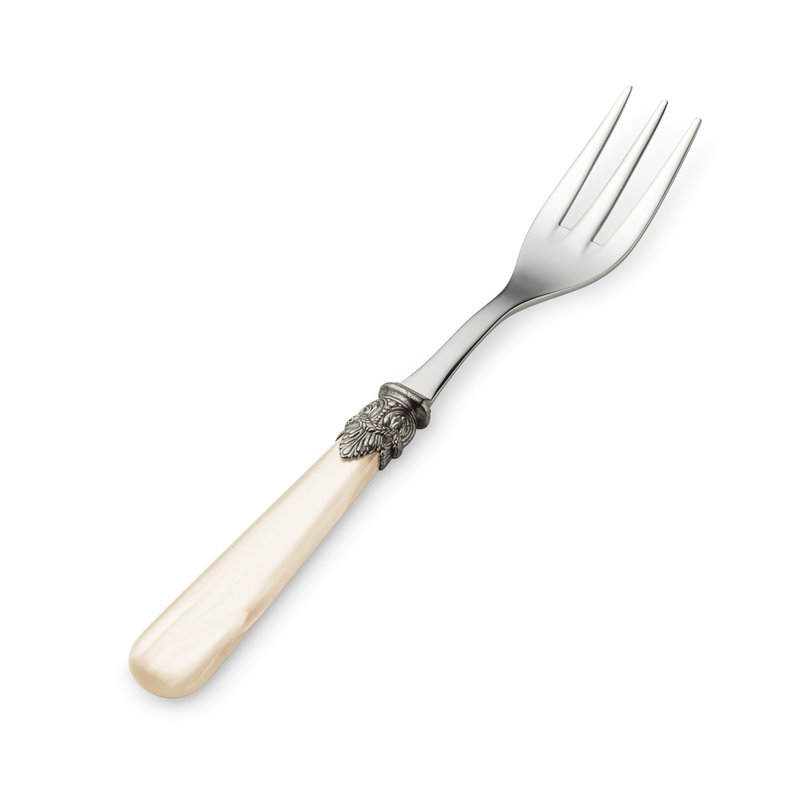 Serving Fork, Ivory with Mother of Pearl