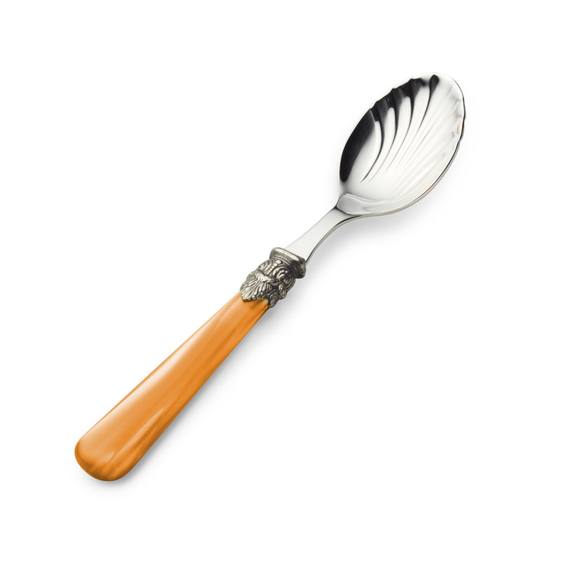 Käselöffel / Tapaslöffel, Orange mit Perlmutt