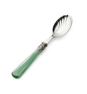 Cheese spoon, green (mother-of-pearl)