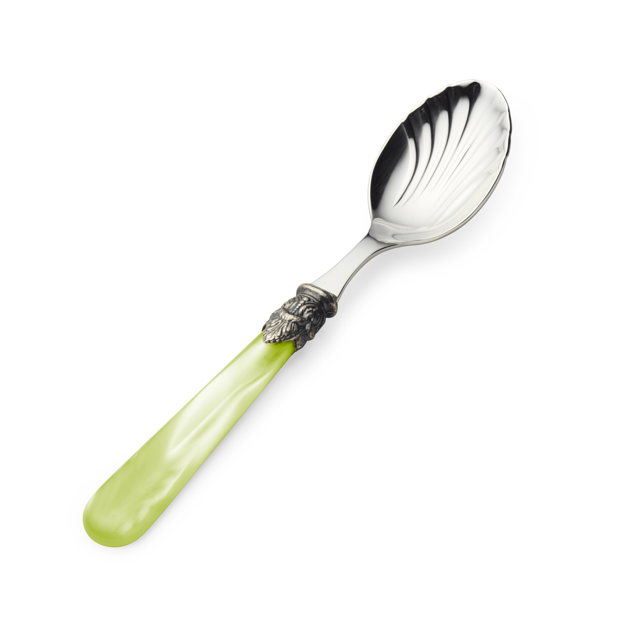 Cheese spoon, Light, Green (mother-of-pearl sheen)