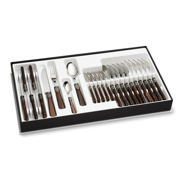Cutlery Box, Brown (mother-of-pearl sheen)