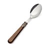 Breakfast Spoon, Brown with Mother of Pearl