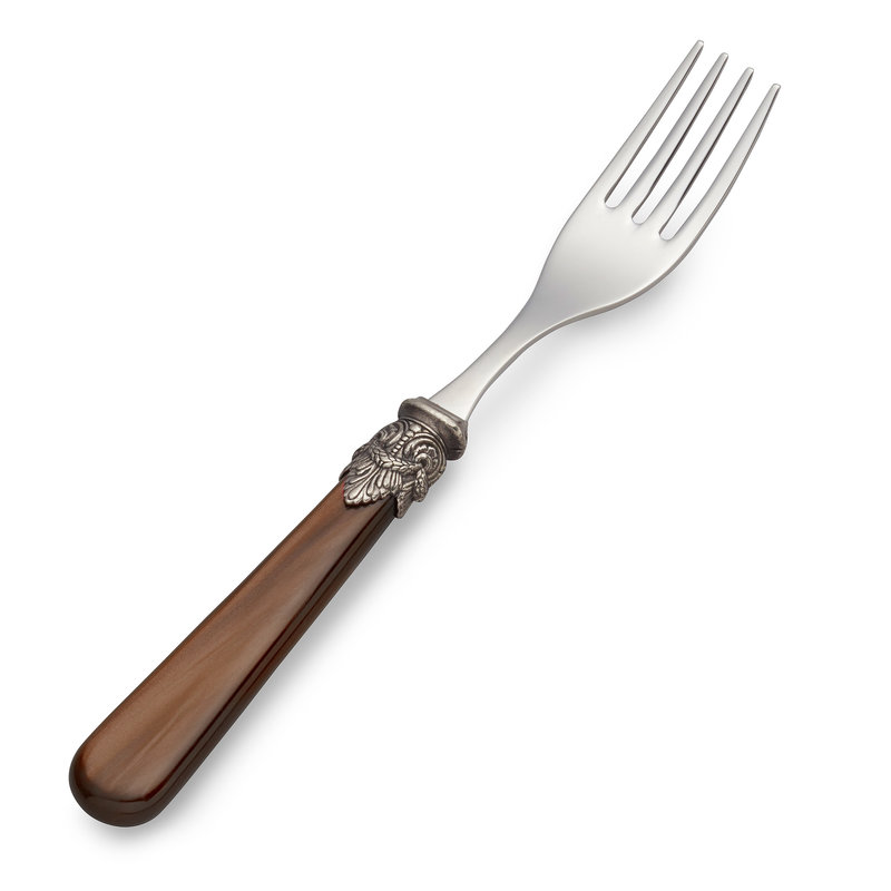 Breakfast Fork, Brown with Mother of Pearl
