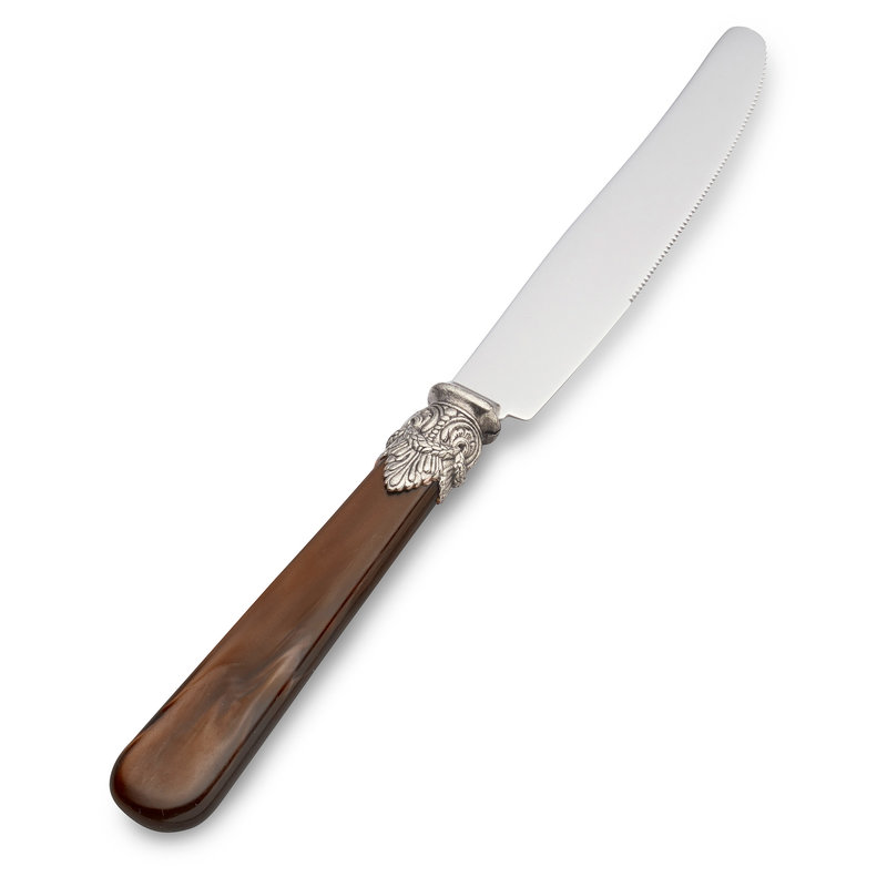 Tafelmesser, Braun mit Perlmutt