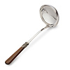 Soup Ladle, Brown with Mother of Pearl
